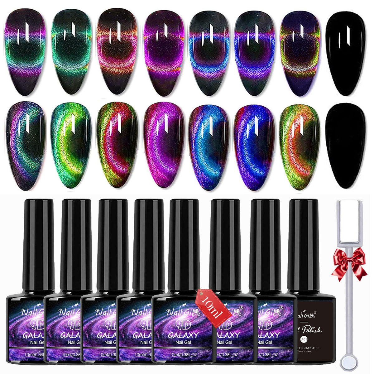 NAILGIL 9D ojo de gato, gel con cambio de color para uñas modernas.