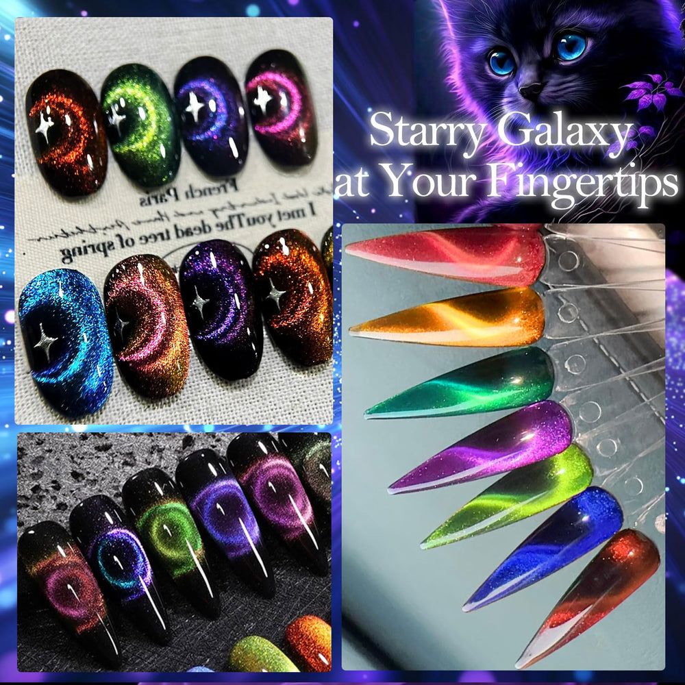 NAILGIL gel esmalte negro para efectos ojo de gato intensos.