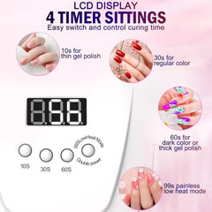 NAILGIRLS apertura amplia para curar varias uñas a la vez