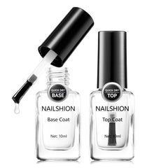 Nailshion base cristal claro protege uñas y evita manchas.