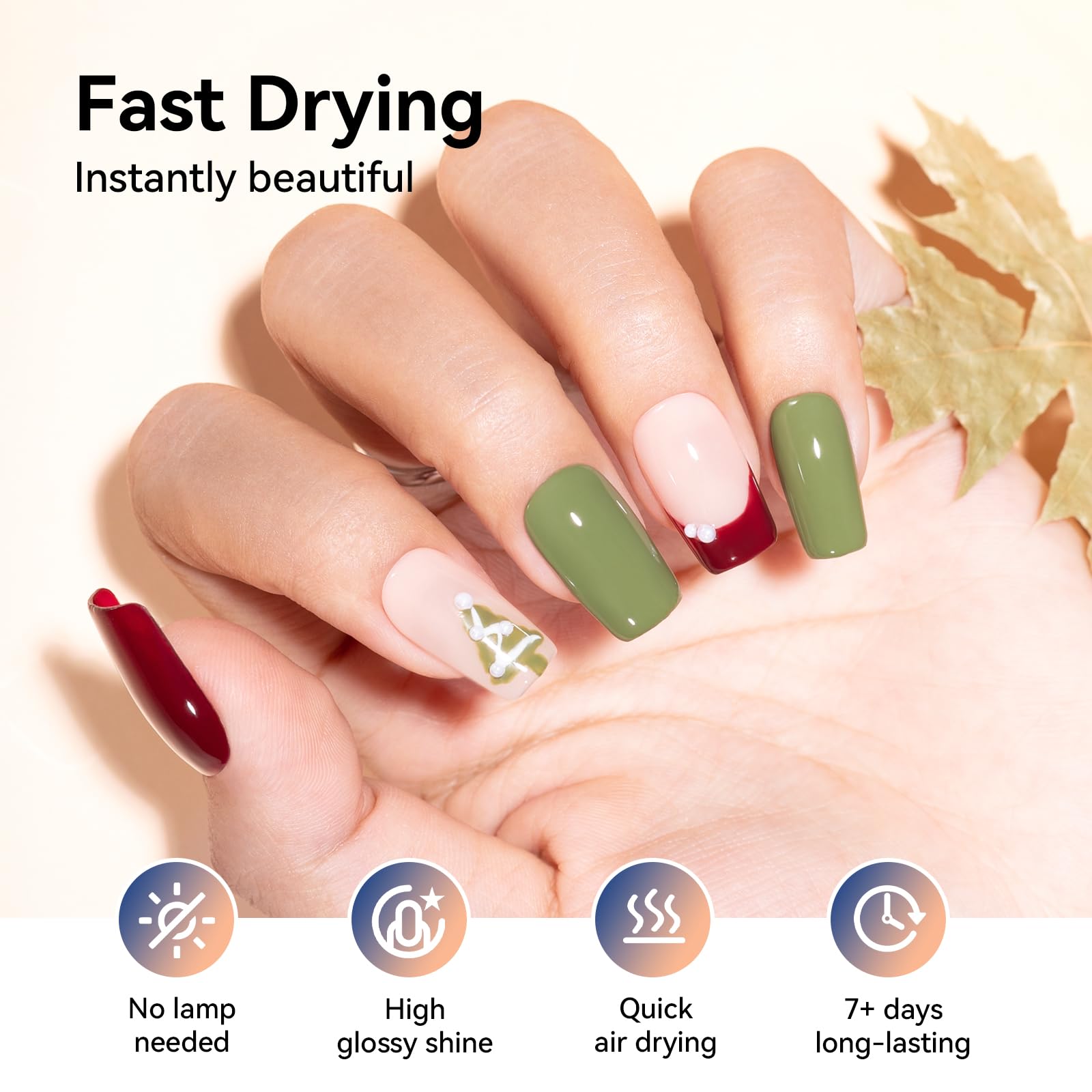 Nailshion brocha de 150 grados facilita una aplicación suave y uniforme.