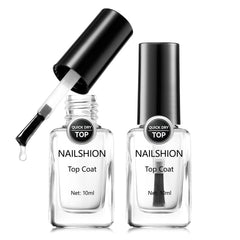 Nailshion Capa Superior secado rápido para uñas, acabado brillante.