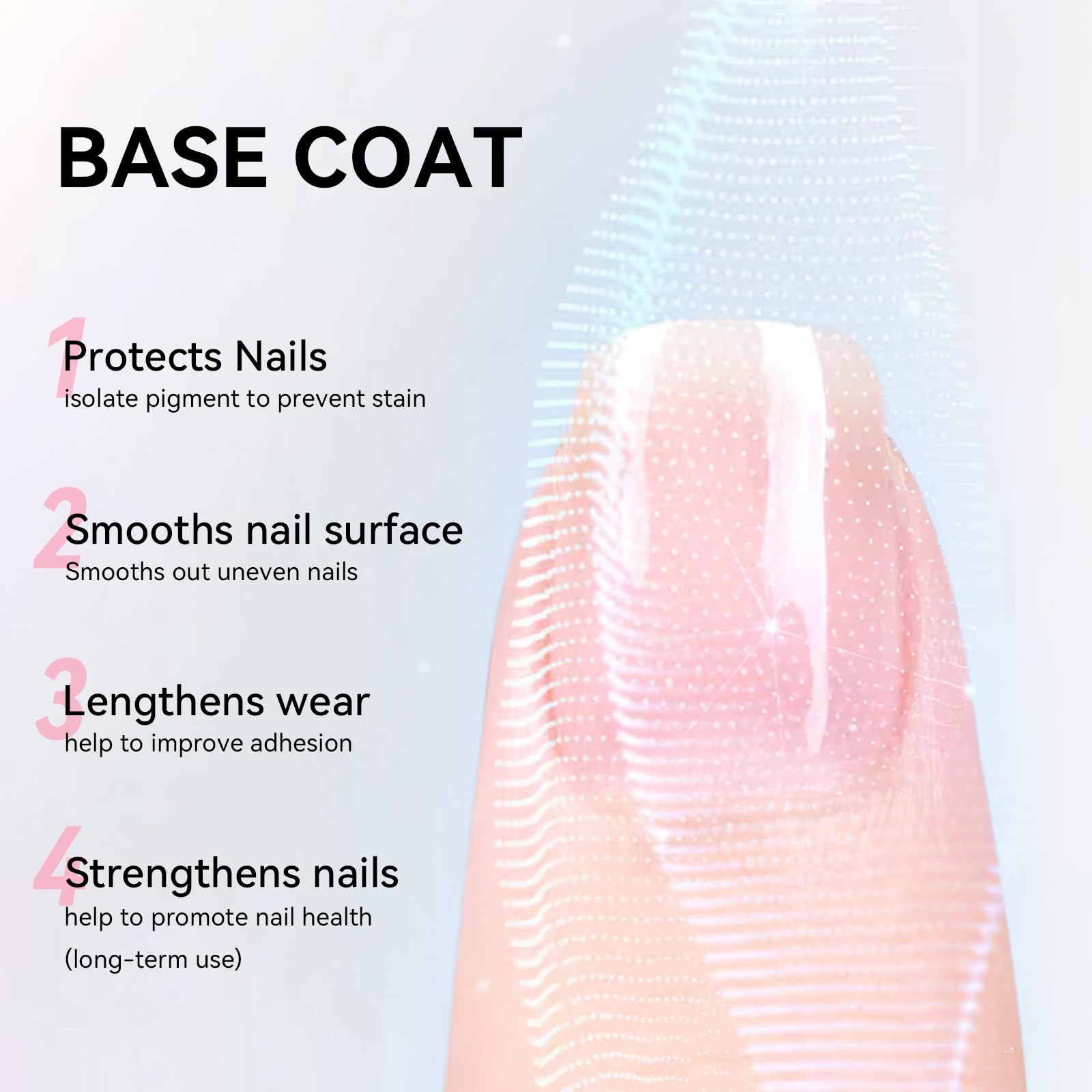 Nailshion color lock brillo duradero mantiene uñas radiantes.