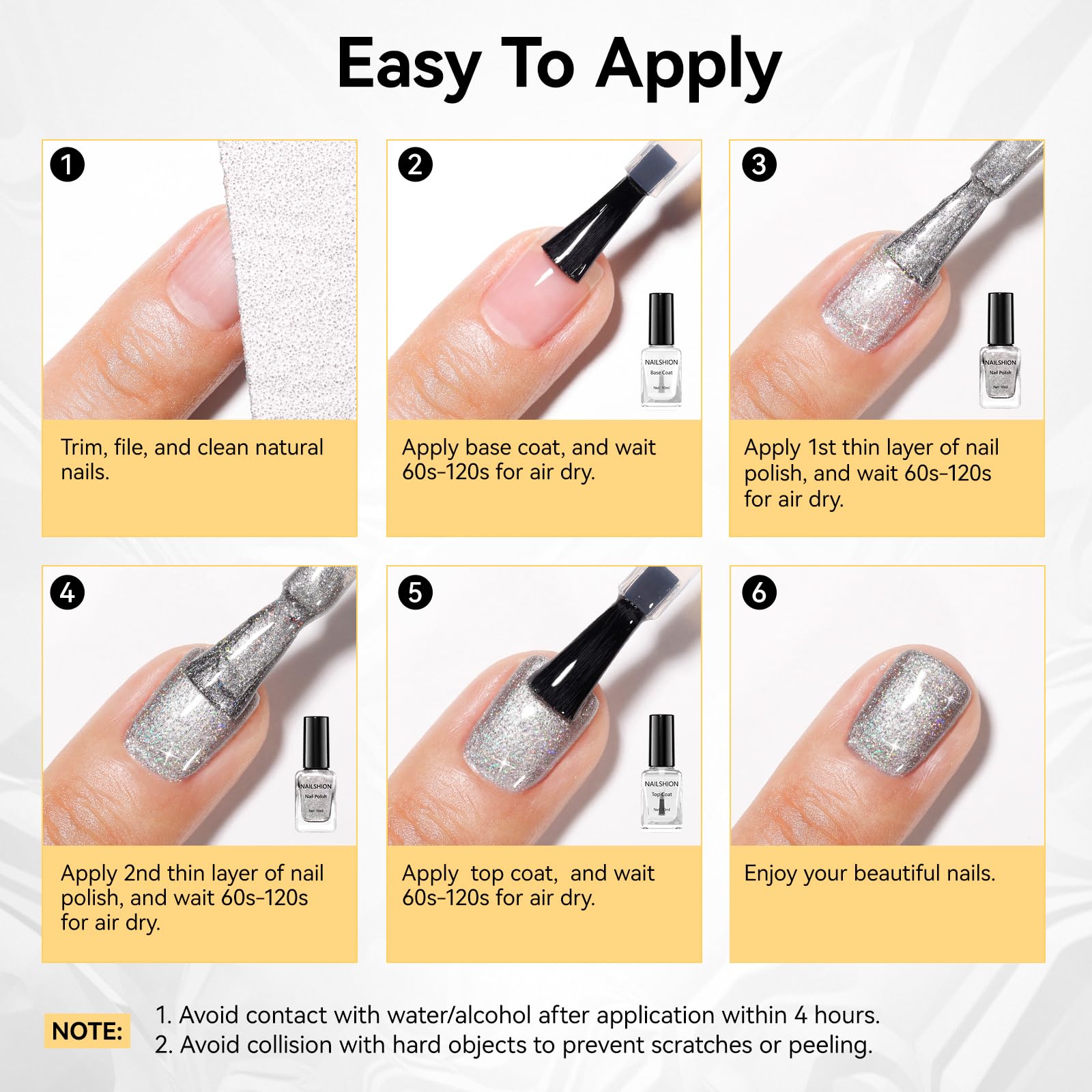 Envase compacto Nailshion de 10 ml, práctico para viajar