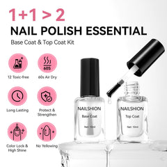 Nailshion VE y calcio nutren uñas para un acabado sano.