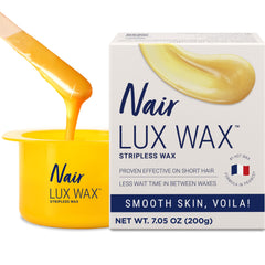 Nair Lux Wax en olla caliente, listo para depilar en casa