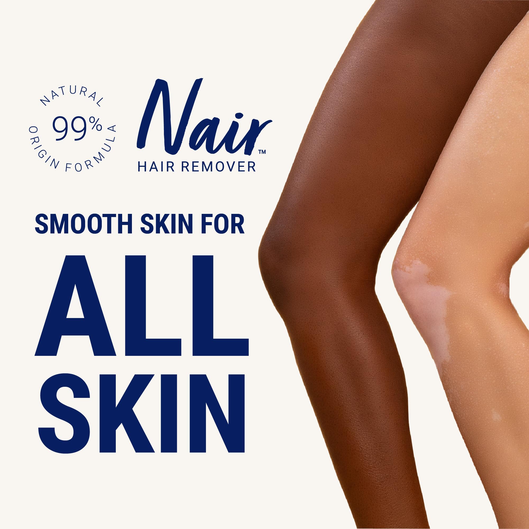 Nair resultados duraderos de hasta cuatro semanas en cara y bikini.