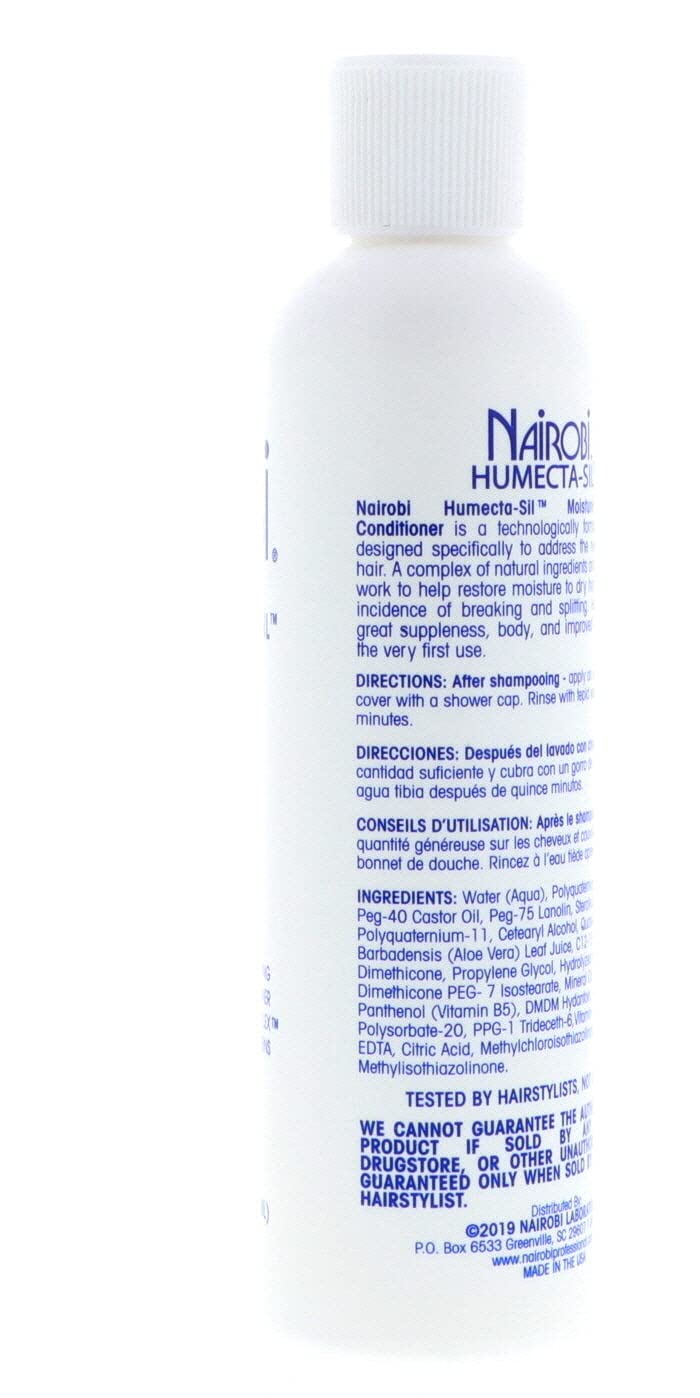 Nairobi Humecta-Sil: cabello húmedo tras la aplicación, hidratación visible
