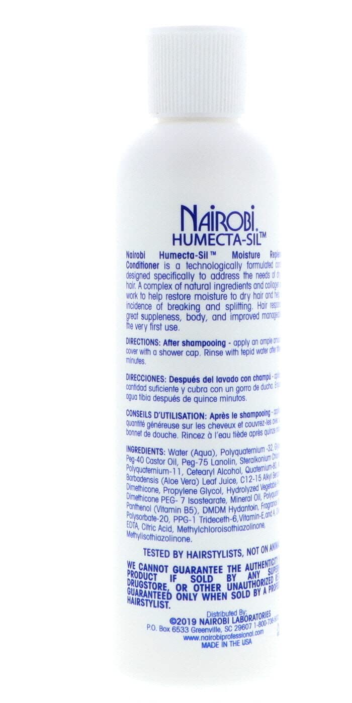 Nairobi Humecta-Sil: etiqueta del producto destacando beneficios y uso recomendado