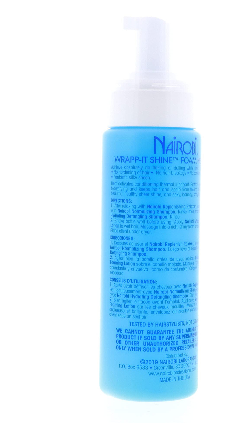 Nairobi Wrapp-It Shine: cremoso-relajante con sensación suave.