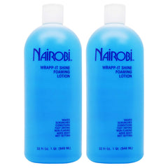 Nairobi Wrapp-It Shine pack de 2 bouteilles 946 ml, pratique pour routine beauté.