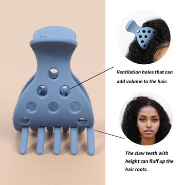NAISIER clips diseño único con dientes internos para cabello fino