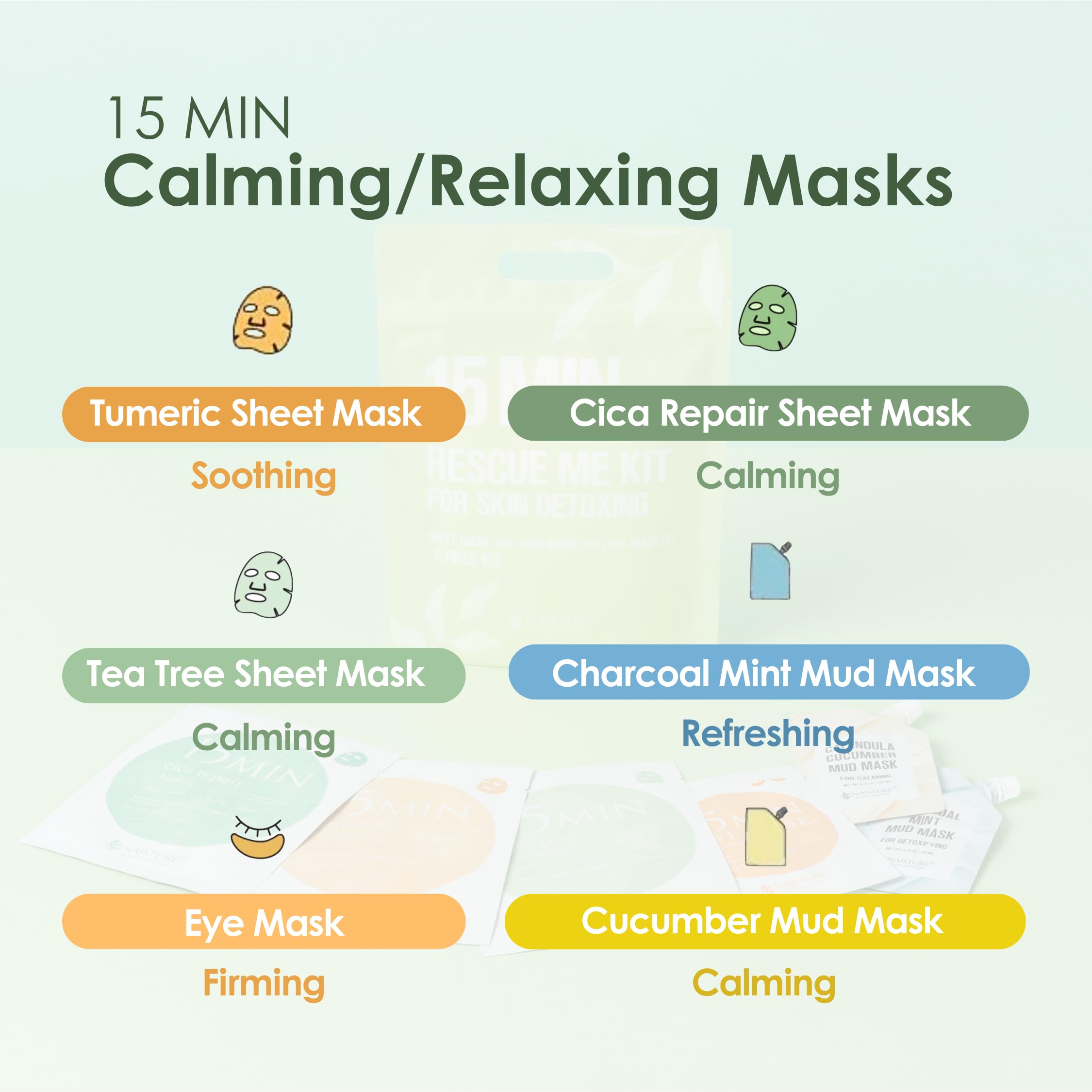 Naisture mascarilla calendula pepino calma e hidrata la piel