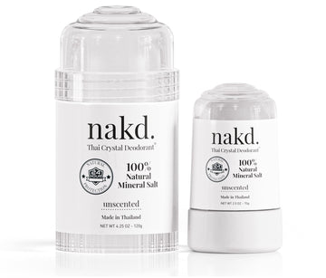 Desodorante mineral nakd thai crystal con dos palitos para uso diario