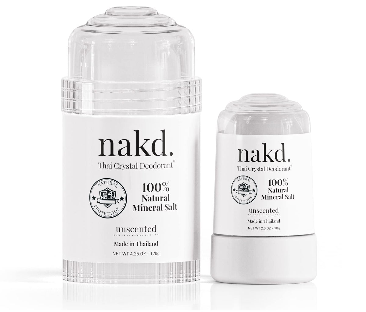 Desodorante mineral nakd thai crystal con dos palitos para uso diario