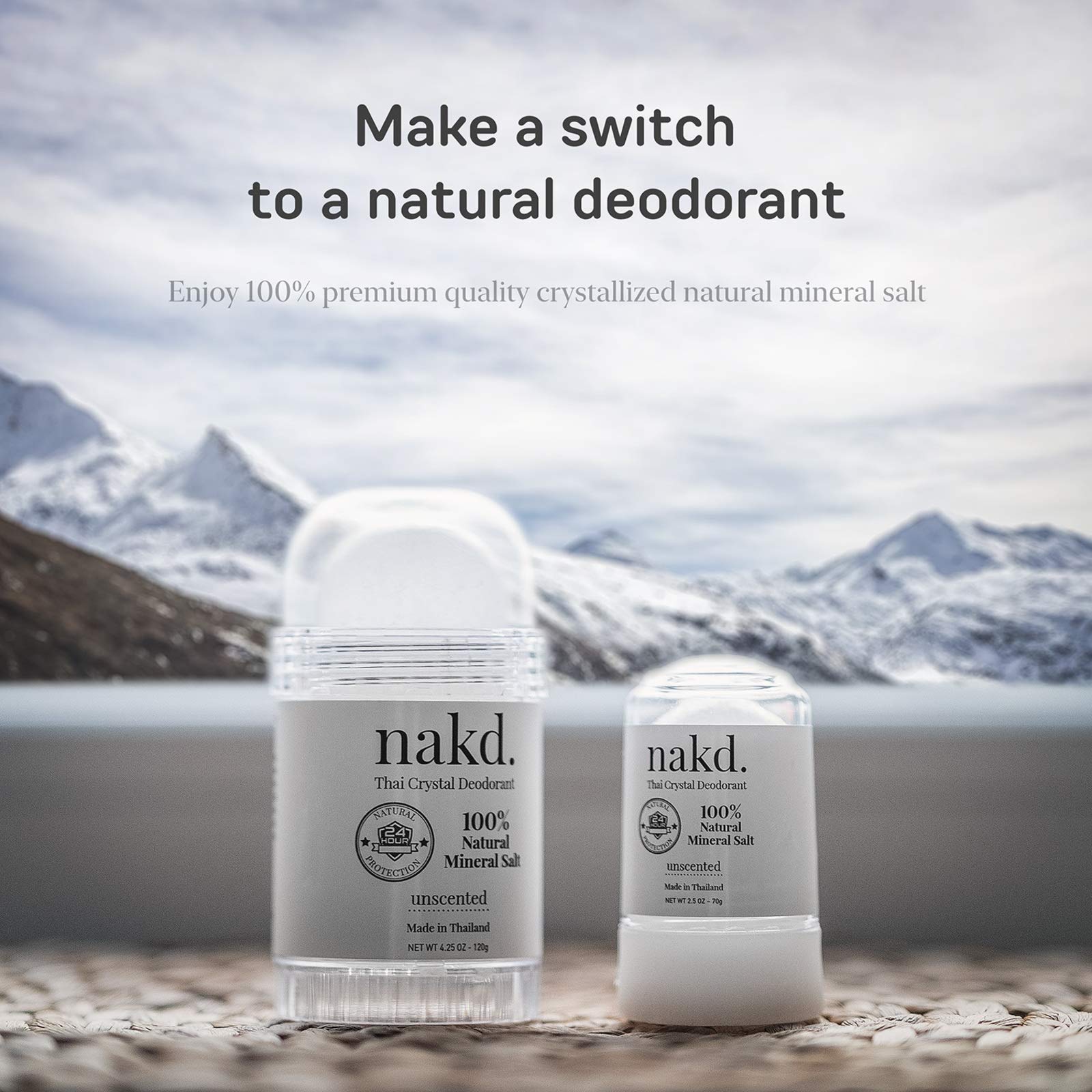 Desodorante nakd thai crystal sin fragancia para piel sensible
