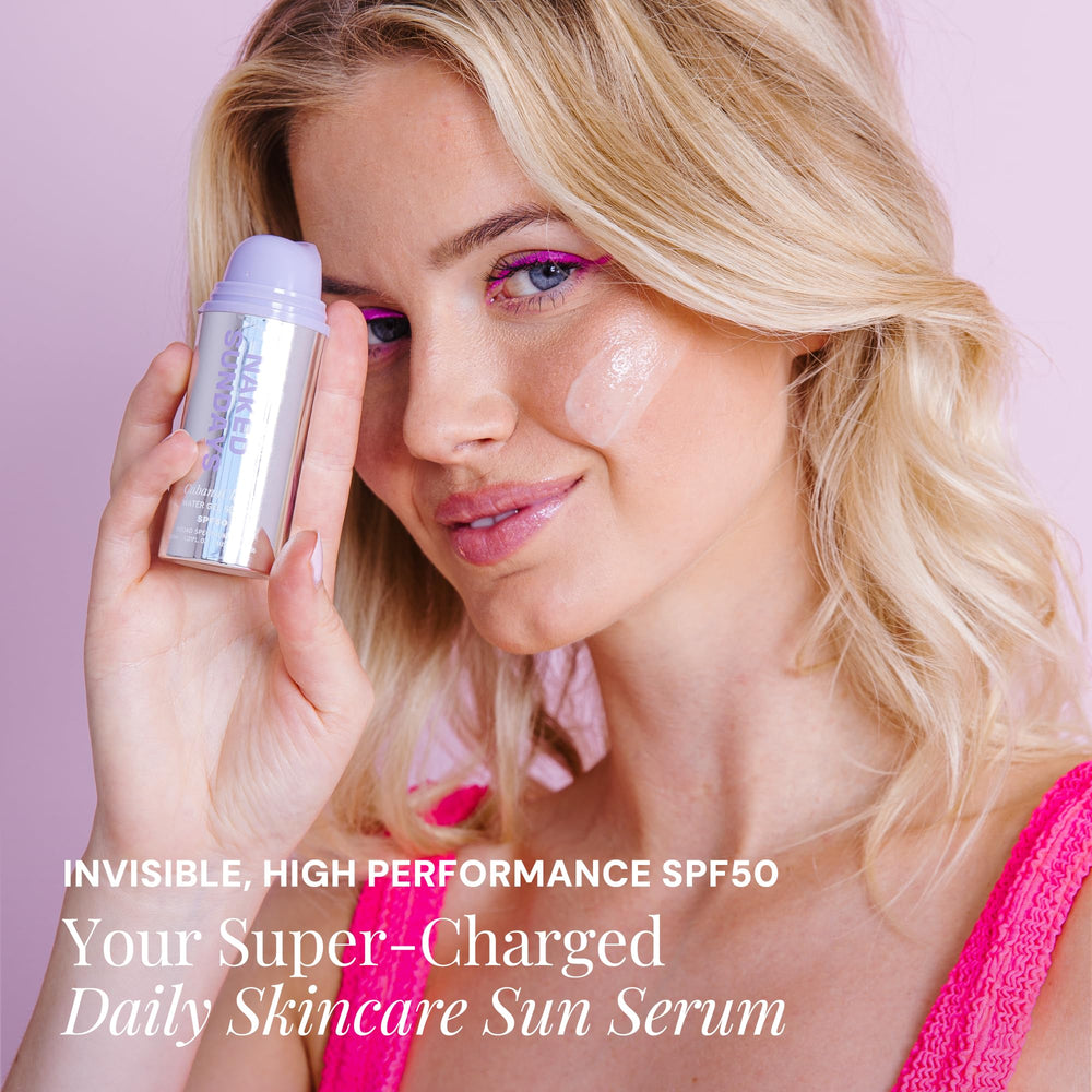 Naked Sundays SPF50 antioxidantes Kakadu Plum y Vitamina E para piel saludable.
