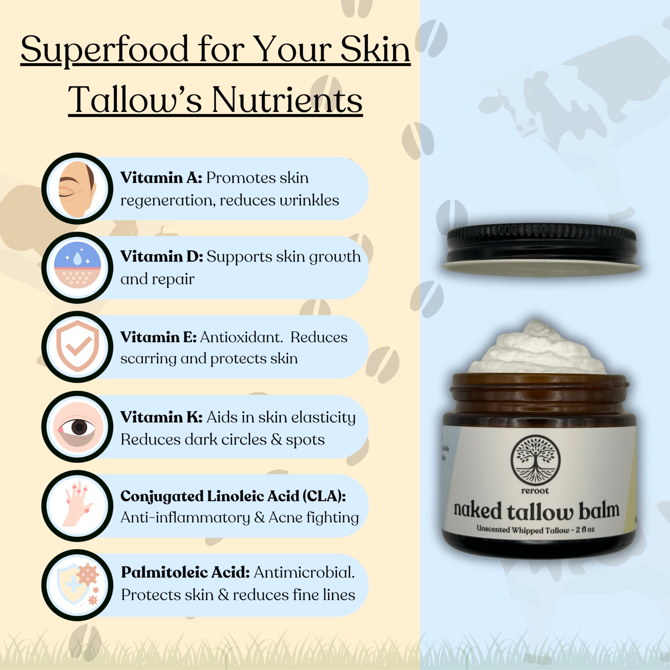 Naked Tallow Balm para cuidado de irritaciones leves.