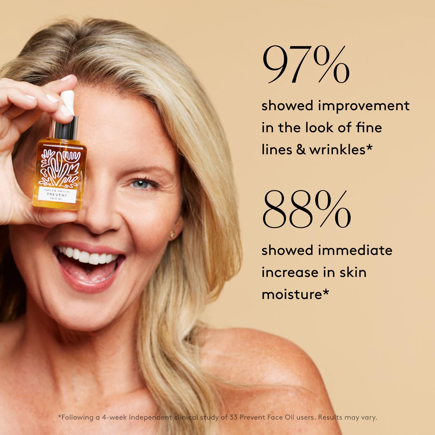 Naked & Thriving Prevent: piel con brillo natural gracias a la hidratación.