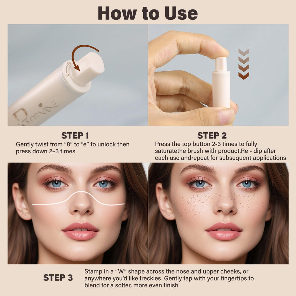 Nakido Sello de Pecas: perfecto para viajes y retoques en cualquier momento.