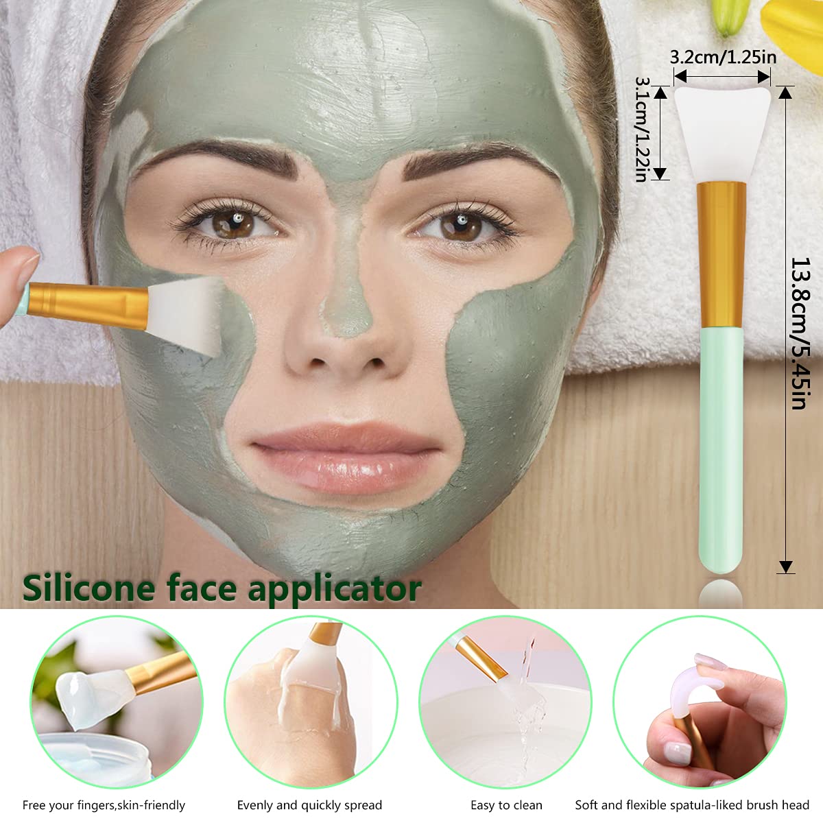 Namgznso cepillos faciales de silicona aptos para secado rápido