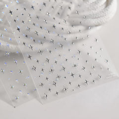 Namrec adhesivos de uñas 5D, brillo aurora plata.