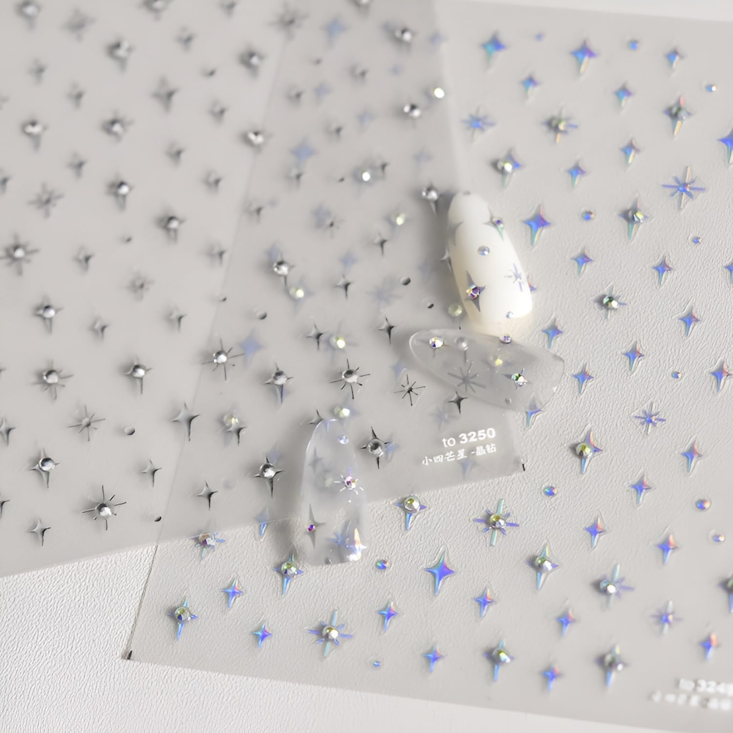 Namrec estrella 5D para uñas, aurora plata, aplicación fácil.