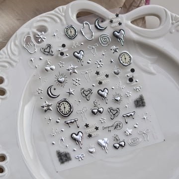Namrec diseño reloj plata, accesorio moderno para uñas con estilo