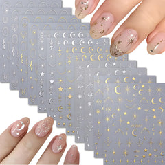 Namrec stickers luna para uñas: brillo duradero y fácil aplicación.