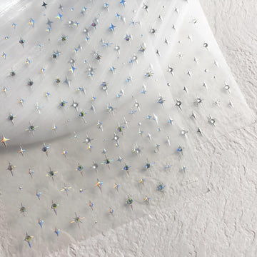 Namrec uñas con estrellas aurora plata, ideal para hazlo tú mismo.