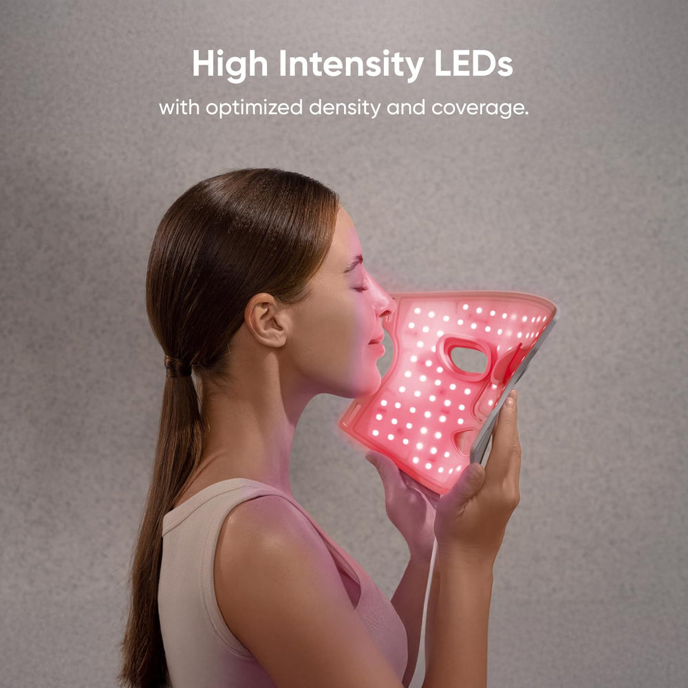 Nanoleaf mascarilla terapia de luz 7 modos para posibles mejoras visibles de la piel.