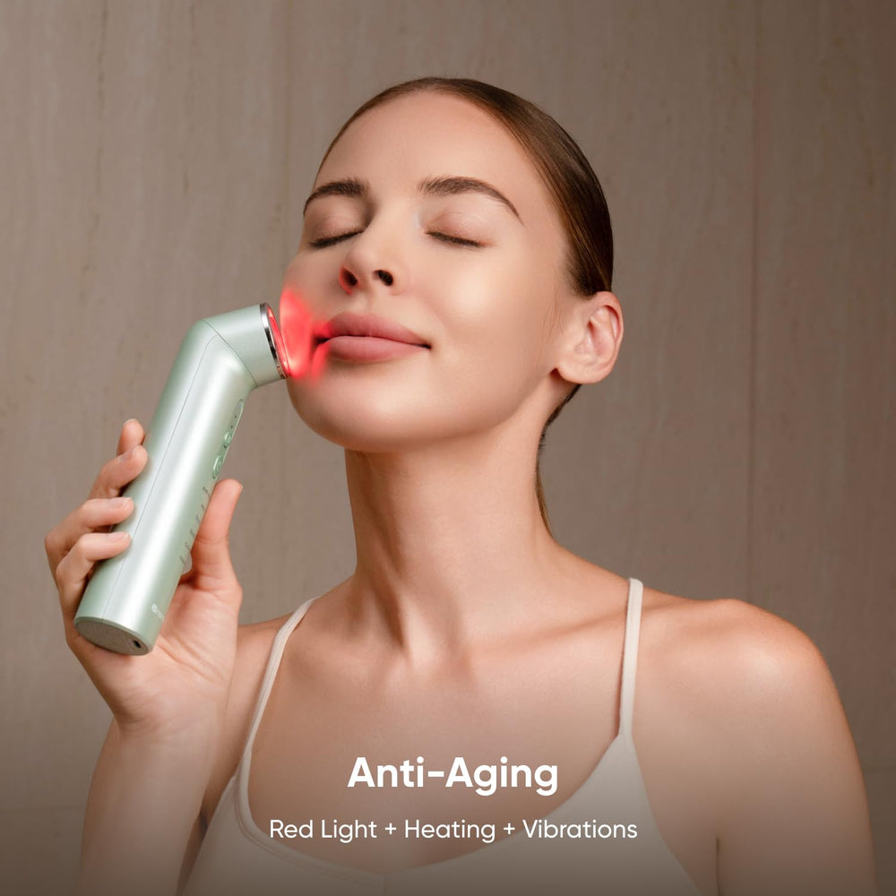 Nanoleaf varita modo masaje y vibración para aliviar tensión facial.