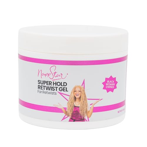 NappStar gel fijación firme para rastas, ideal para retoques y bordes.