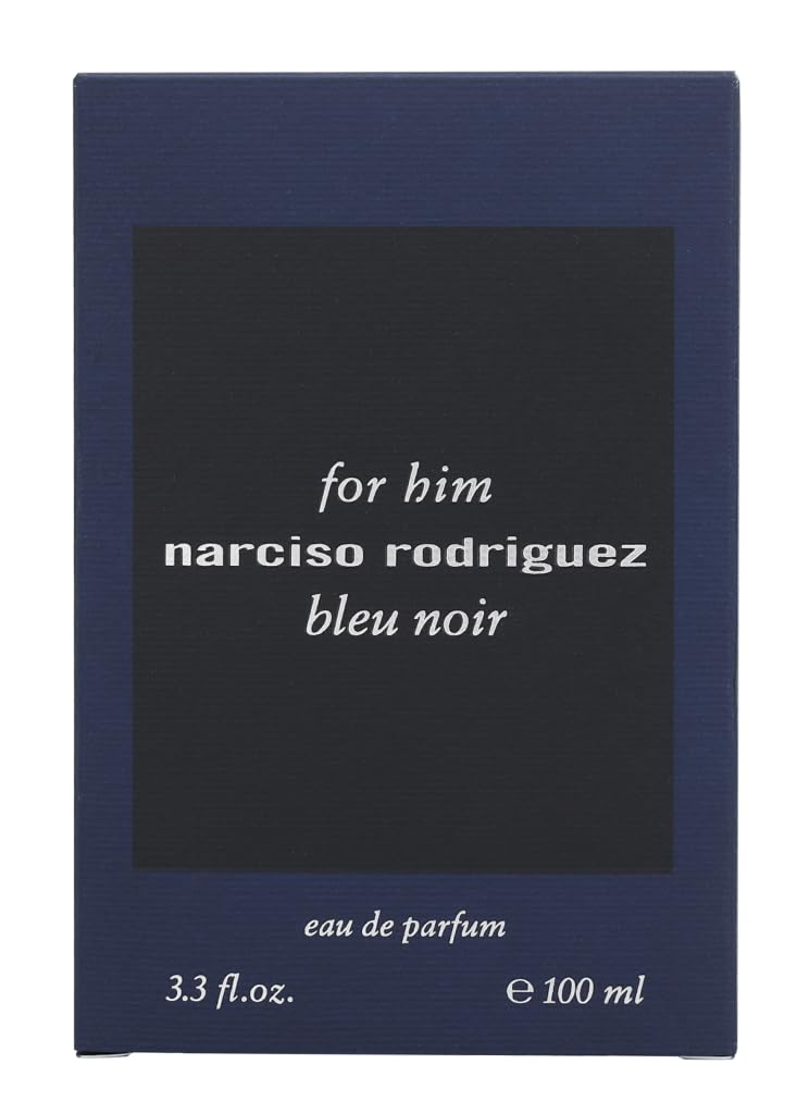 Narciso Rodriguez Bleu Noir, empaque frontal; perfecto para regalo o presentación elegante.