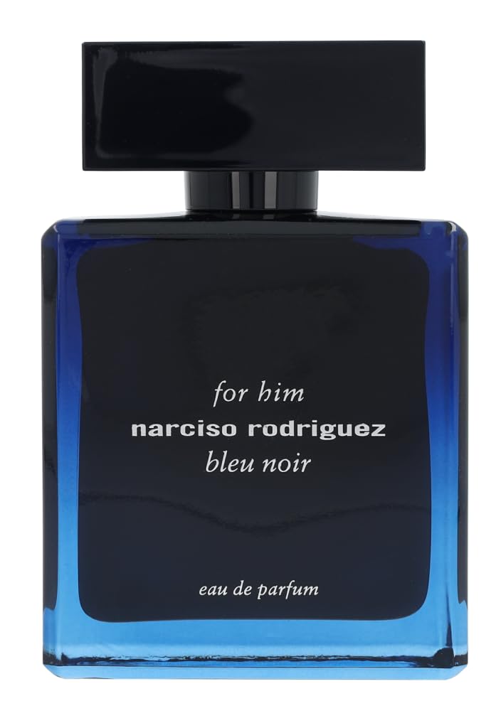 Narciso Rodriguez Bleu Noir, frasco detalle; ideal para encuentros informales.