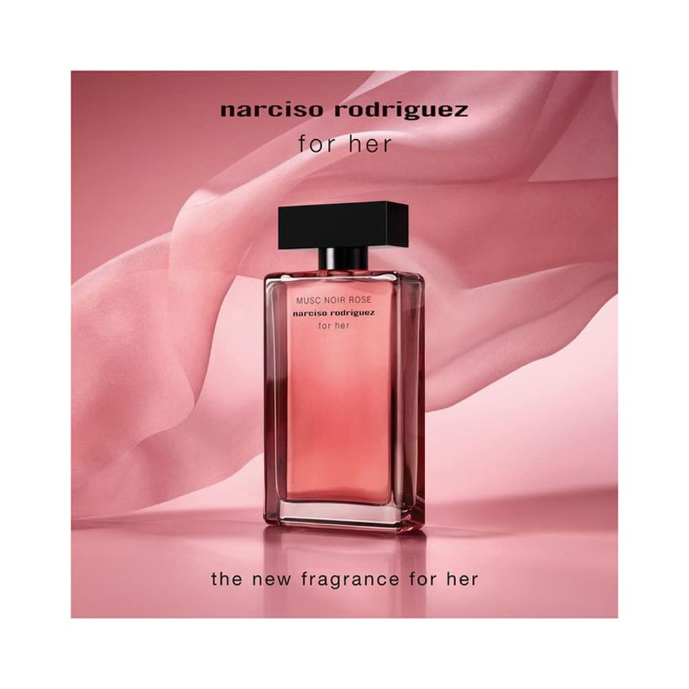Narciso Rodriguez Musc Noir Rose, estuche, presentación elegante para regalo o uso especial.