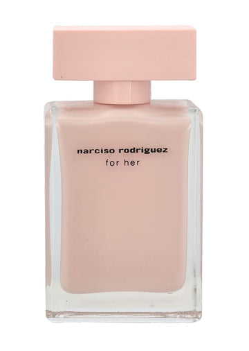 Narciso Rodriguez para Ella, caja negra y frasco rosa, empaque elegante para ocasiones