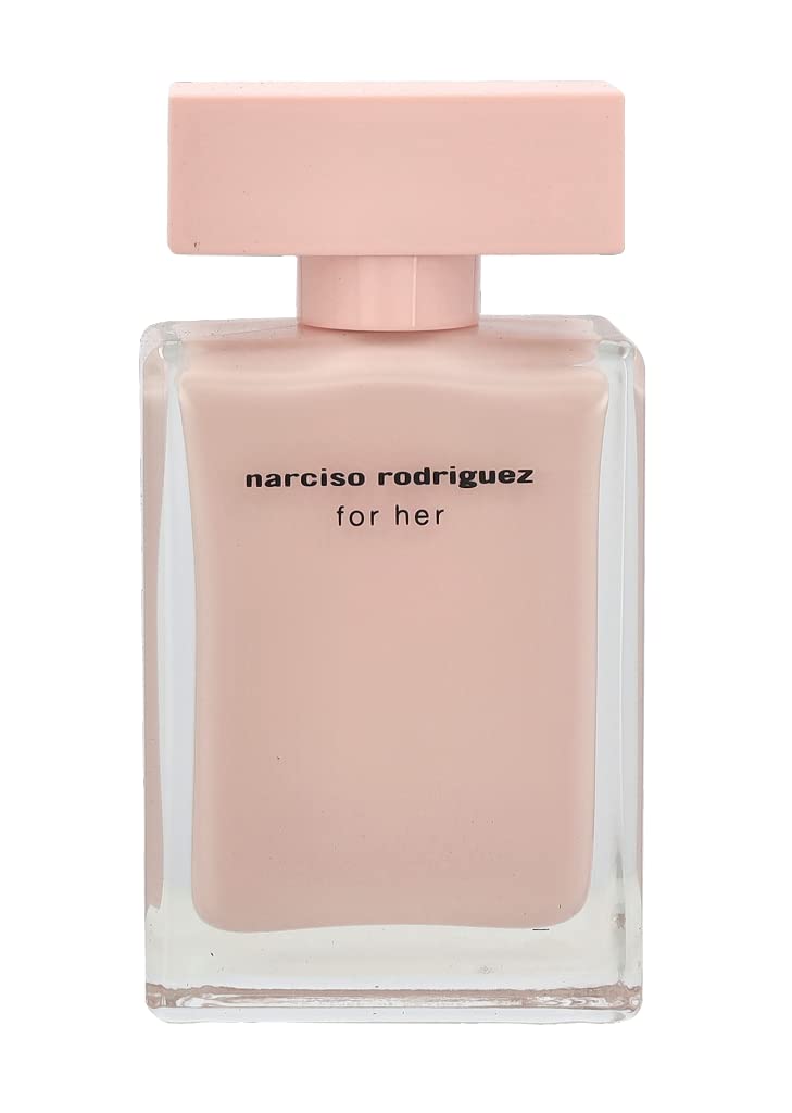 Narciso Rodriguez para Ella, caja negra y frasco rosa, empaque elegante para ocasiones