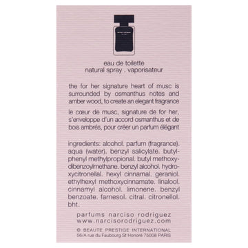Narciso Rodriguez Para Ella, dosificador atomizador, pulveriza con precisión y aroma duradero.