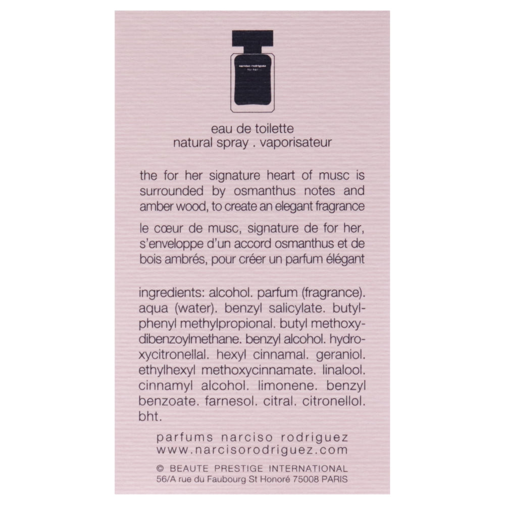 Narciso Rodriguez Para Ella, dosificador atomizador, pulveriza con precisión y aroma duradero.