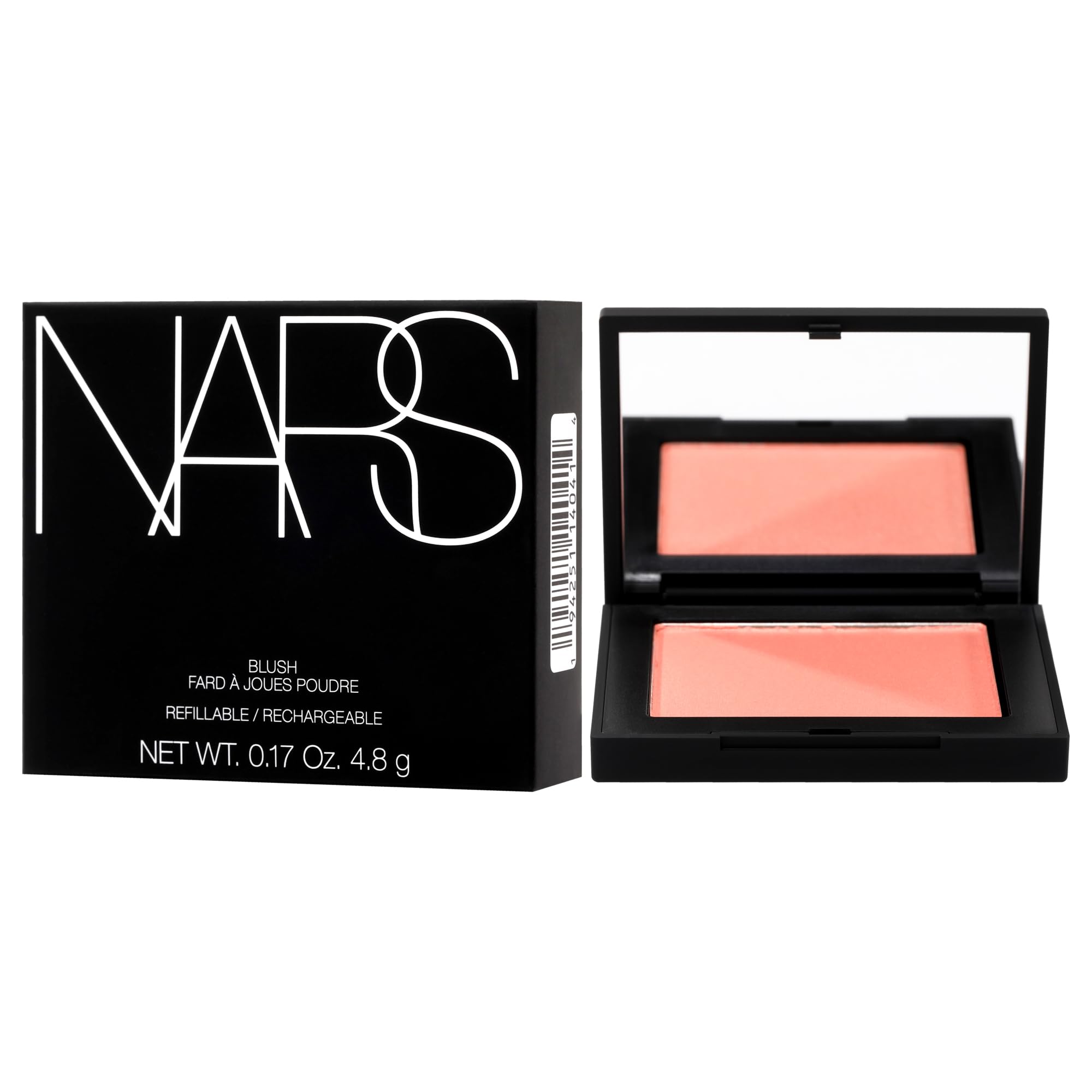 NARS Blush Deep Throat – aperçu du compact ouvert montrant la poudre soyeuse