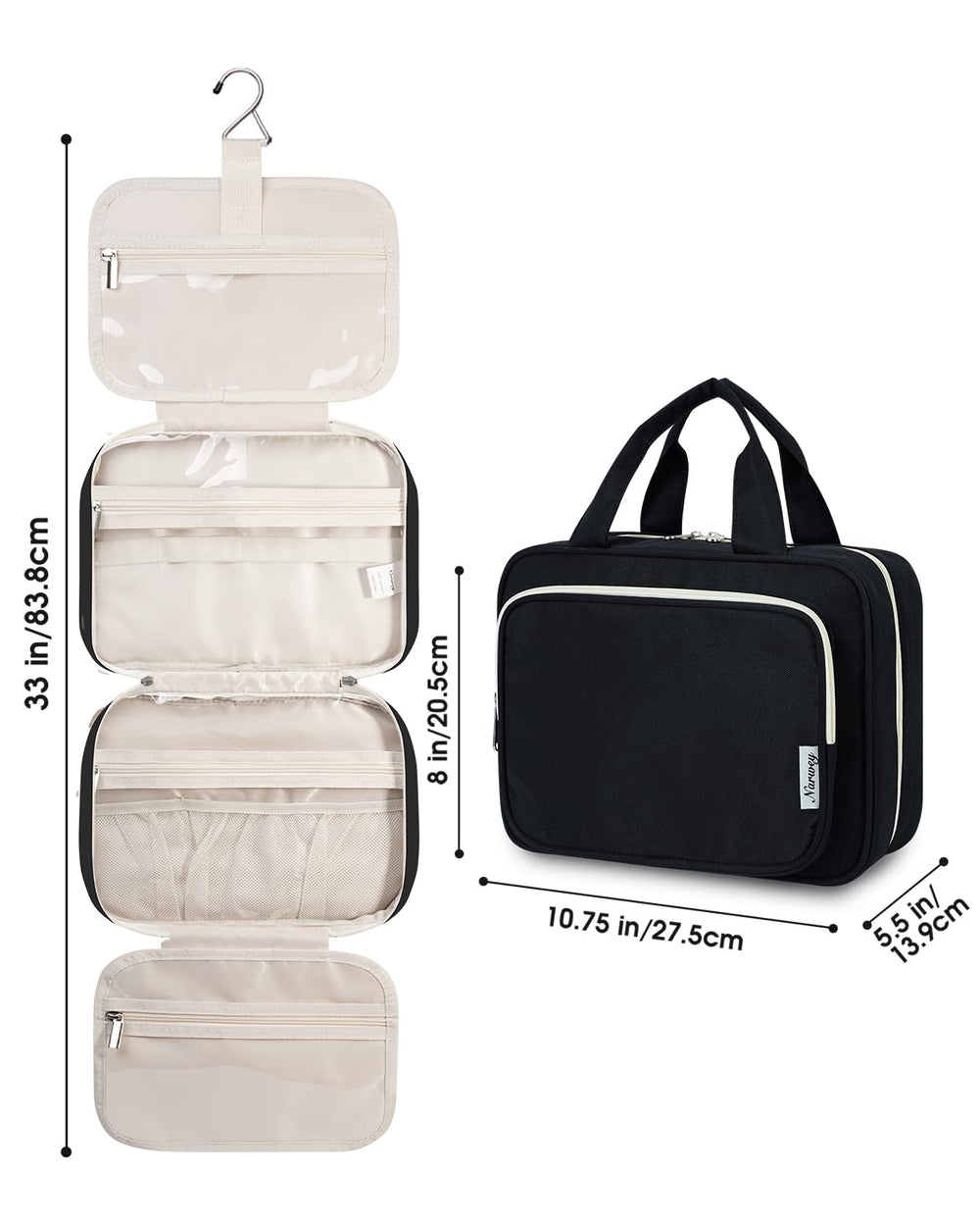 Narwey bolsa de aseo colgante diseño pensado para viaje