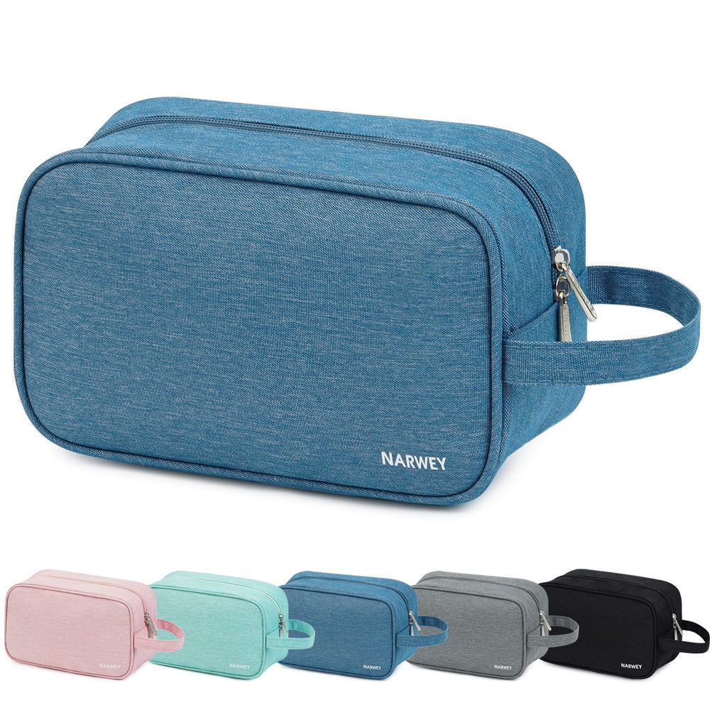 Narwey bolsa de aseo para viaje en azul marino, práctica para organizar tus esenciales