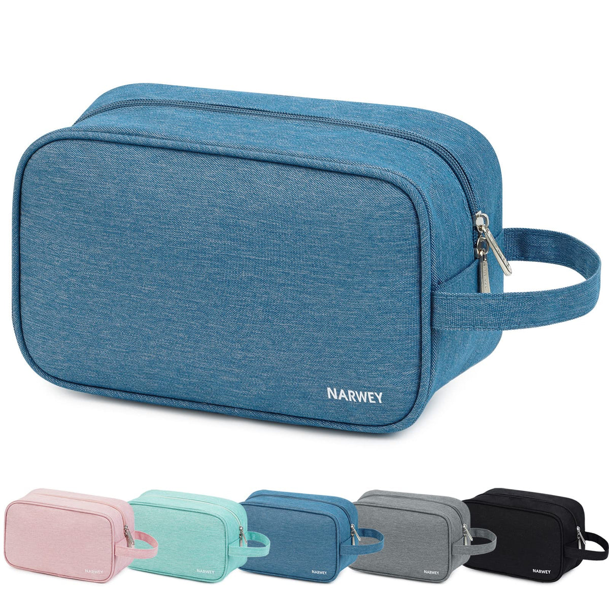 Narwey bolsa de aseo para viaje en azul marino, práctica para organizar tus esenciales