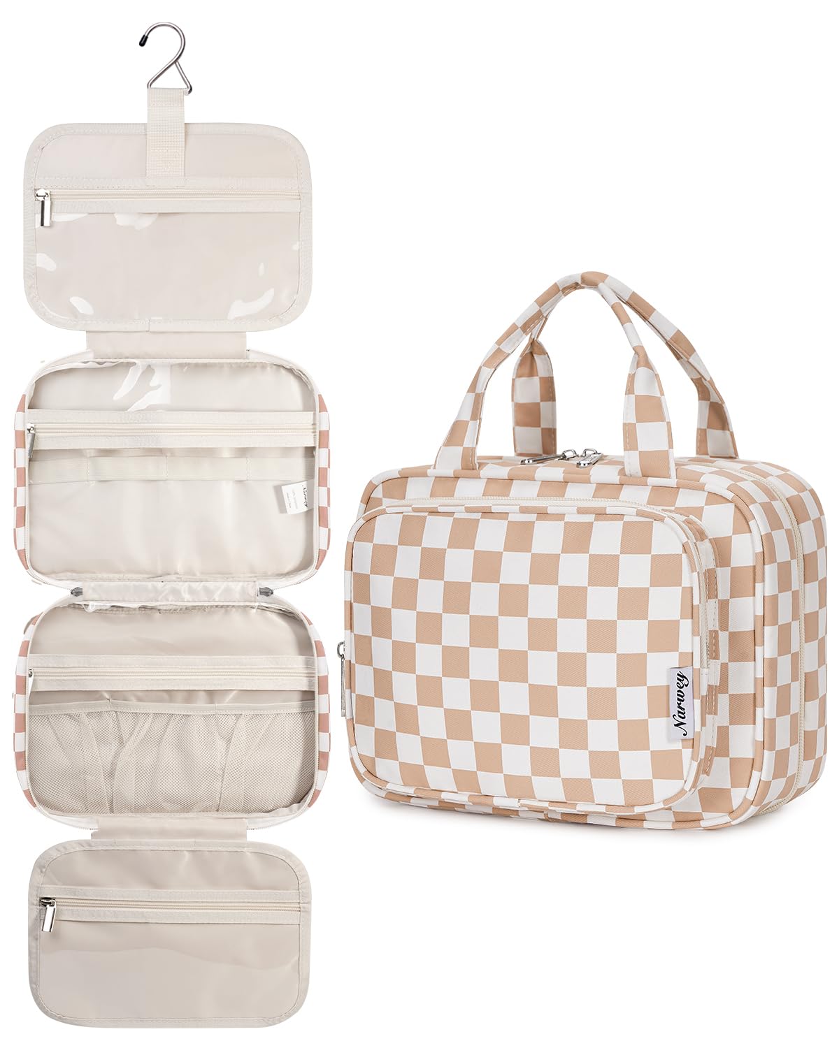 Narwey bolsa colgante exterior, ideal para mantener cosméticos al alcance durante el viaje.