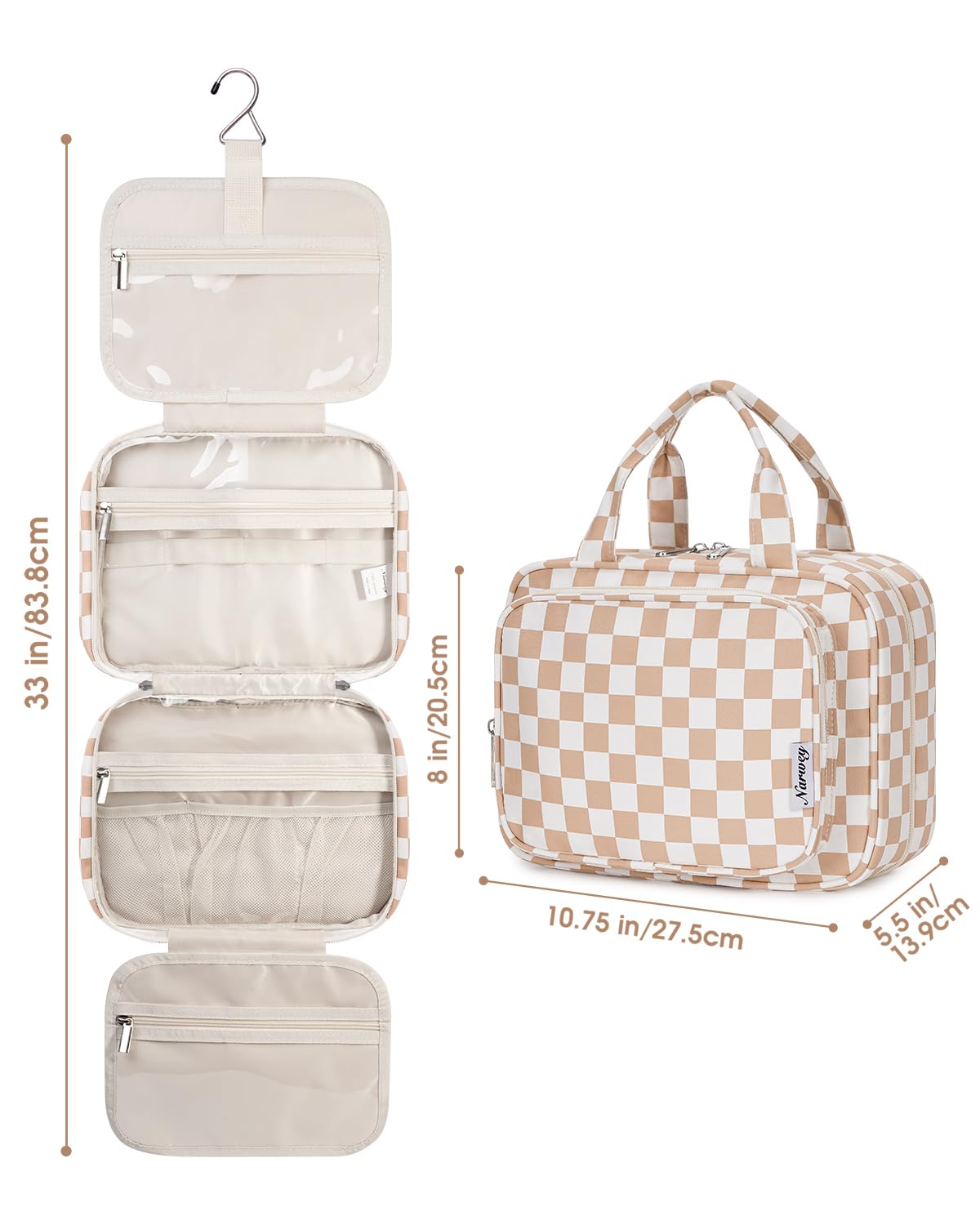 Narwey para viaje, ideal para kit de aseo y maquillaje en ruta.