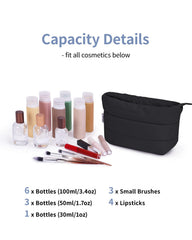 Narwey bolsa acolchada de maquillaje, tacto suave y duradero.