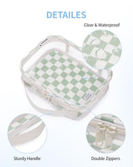 Narwey bolsa transparente multiusos para cosméticos y accesorios, ideal para viaje