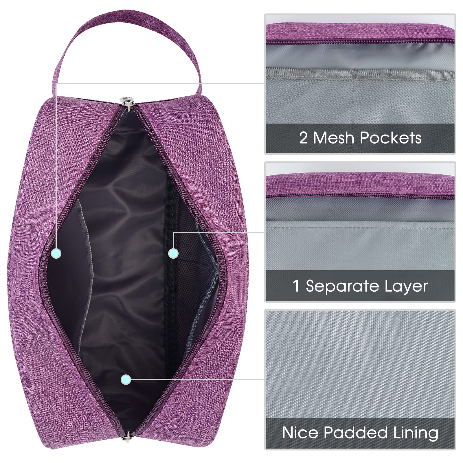 Narwey bolsa de viaje para mujer cremalleras-duraderas para cierre fiable
