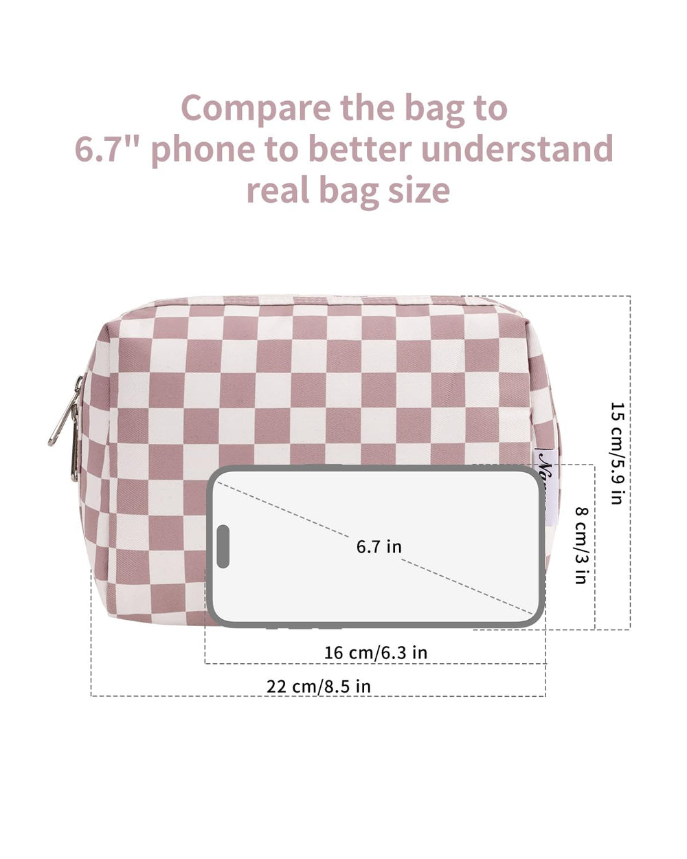 Narwey bolso de viaje para maquillaje con compartimentos.